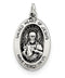 Sterling Silver Antiqued Sacred Heart Of Jesus Medal (22X15MM)