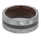 Gibeon Meteorite, Dinosaur Bone, Honduran Rosewood Burl 10mm Comfort-Fit Titanium Band