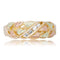 Men's 4-Stone Diamond Wedding Band, 10k Yellow Gold, 12k Pink and Green Gold Black Hills Gold Motif (.125 Ctw)