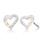 Heart Shaped Earrings, Sterling Silver, 12k Green and Rose Gold Black Hills Gold Motif