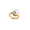 White South Sea Cultured Pearl Ring, 18k Yellow Gold (12mm) Size 6.25