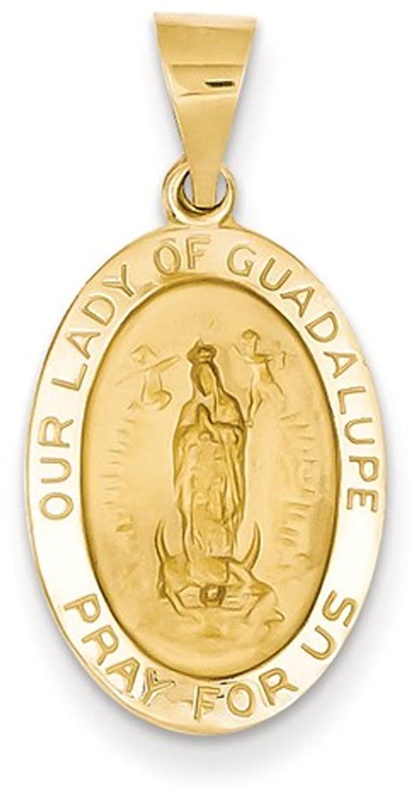 14k Yellow Gold Our Lady of Guadalupe Medal Pendant (22X13MM) – The Men ...