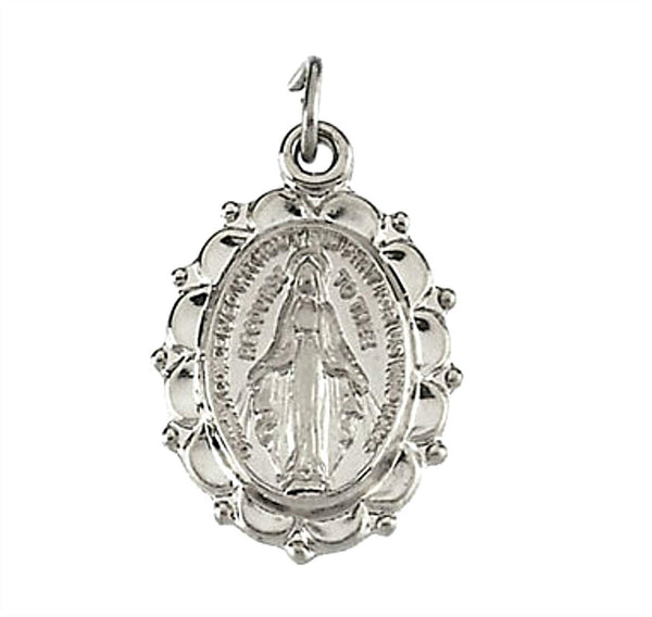 Sterling Silver Miraculous Medal (13x11 MM)