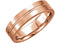 Satin Finish Grooved 3MM Comfort Fit 14k Rose Gold