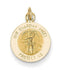 14k Yellow Gold Guardian Angel Medal Pendant (17X12MM)