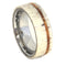 Antler, Oak Wood Pinstripe 8mm Comfort Fit Titanium Band