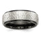 Edward Mirell Black Titanium and Sterling Silver Hammered 8mm Band