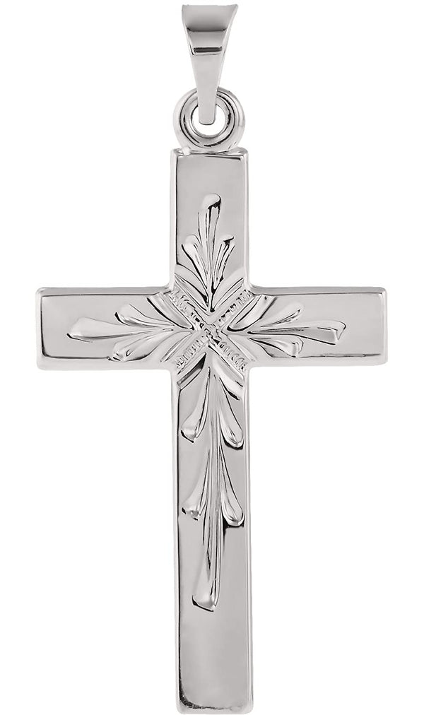 Church Cross 14k White Gold Pendant