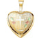 Petite Diamond-Cut Cross and Roses 14k Yellow Gold Plated Sterling Silver Locket Pendant (12.50X12.00 MM)