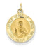 14k Yellow Gold Sacred Heart Of Jesus Medal Charm (19X15MM)