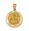 14k Yellow Gold Gold Satin and Polished Hollow Pope Francis Medal