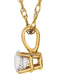 Children's Imitation Diamond 'April' Birthstone 14k Yellow Gold Pendant Necklace, 14"