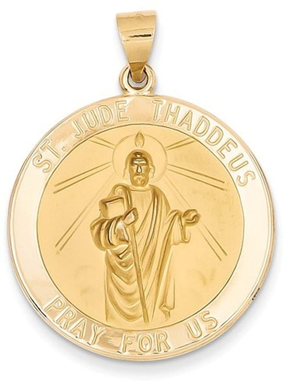 14k Yellow Gold St. Jude Thaddeus Medal Pendant (28X25MM) – The Men's ...