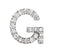 Platinum Diamond Letter 'G' Initial Stud Earring (Single Earring) (.06 Ctw, GH Color, SI2-SI3 Clarity)