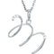 5-Stone Diamond Letter 'M' Initial 14k White Gold Pendant Necklace, 18" (.03 Cttw, GH, I1)