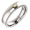 Men's Rhodium-Plated 14k White Gold Diamond and 14k Yellow Gold 6mm Milgrain Band (.05 Ctw, Color G-H, SI2-SI3 Clarity) Size 11.5