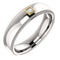 Men's Rhodium-Plated 14k White Gold Diamond and 14k Yellow Gold 6mm Milgrain Band (.05 Ctw, Color G-H, SI2-SI3 Clarity) Size 10.75