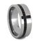 Cross Inlay of Deer Antler 8mm Comfort-Fit Titanium Wedding Band