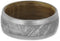 Whiskey Barrel Oak Wood, Gibeon Meteorite 9mm Comfort-Fit Brushed Titanium Band, Size 12.5