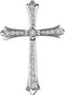 Diamond Fleur-de-Lis Cross Rhodium-Plated 14k White Gold Pendant (.33 Ctw, H+ Color, I1 Clarity)