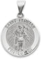 Rhodium-Plated 14k White Gold St. Florian Medal Pendant (21X18MM)