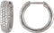 CZ Inside-Outside Hoop Earrings, Sterling Silver (14.28mm)