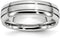 Men's Brushed Cobalt Chrome 6mm Grooved Comfort-Fit Wedding Band Size 12.5