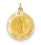 14k Yellow Gold Our Lady Of Guadalupe Medal Charm (21X15MM)