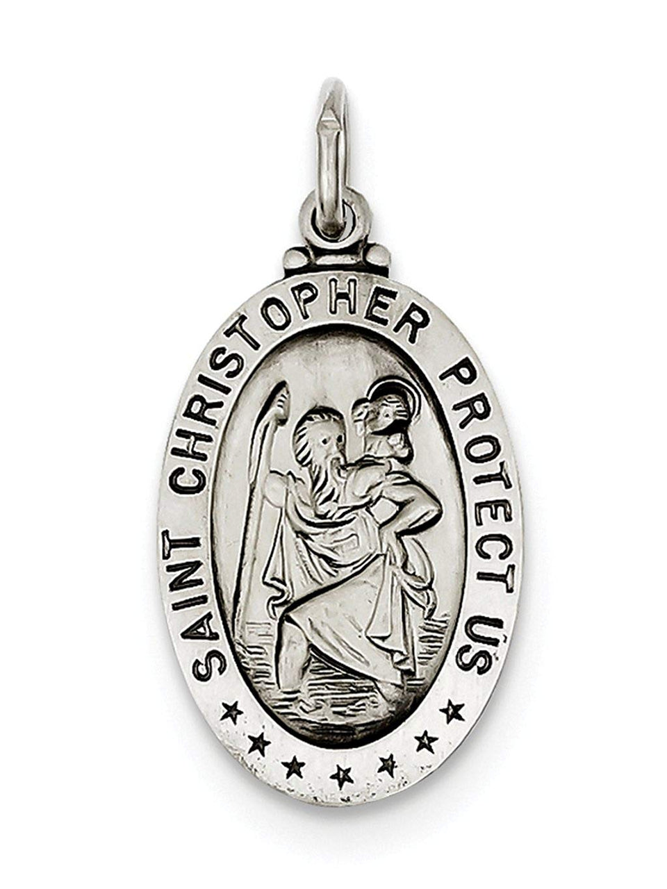 Sterling Silver St. Christopher Medal (27X15 MM)