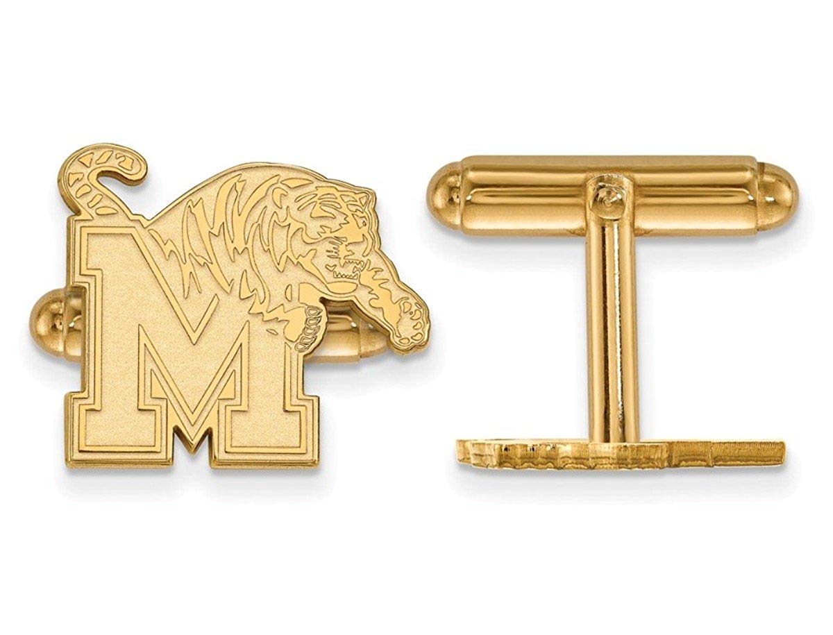 Gold-Plated Sterling Silver University Of Memphis Cuff Links, 15X17MM