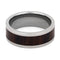 Cocobolo Wood Inlay 8mm Comfort-Fit Titanium Wedding Band