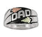 Ave 369 'Dad' Antiqued Ring, Sterling Silver, 12k Green and Rose Gold Black Hills Gold Motif