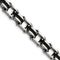 Men's Polished Stainless Steel 10mm Black Rubber Bracelet, 8.75"