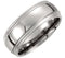 Titanium 8mm Ridged Double Milgrain Band Size 9.5