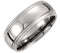 Titanium 8mm Double Milgrain Comfort Fit Ring, Size 11