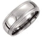 Titanium 8mm Ridged Double Milgrain Band Size 6.5