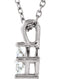 Princess-Cut Diamond Solitaire Pendant Necklace, Rhodium Plate 14k White Gold, 18" (1/4 Ctw, GH, I1)