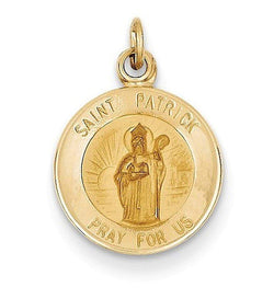 14k Yellow Gold St. Patrick Medal Charm (19X12MM)