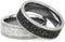 Black Stardust Band, White Stardust Band with Meteorite and Gold 7mm Comfort-Fit His and Her Wedding Bands Set Size, M13.5-F4