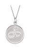 Loss of a Spouse 14k White Gold Pendant Necklace, 18" (20X20 MM)