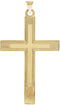 Cross with Embossed Cross Inside the Cross 14k Yellow Gold Pendant