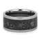 Planet Ring with Gibeon Meteorite, Real Stardust 10mm Comfort Fit Titanium Band