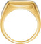 Men's Platinum and 18k Yellow Gold 7mm Flat Top Ring