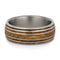 Ave 369 Jack Daniels Oak Wood Whiskey Barrel 9mm Comfort-Fit Matte Titanium Band