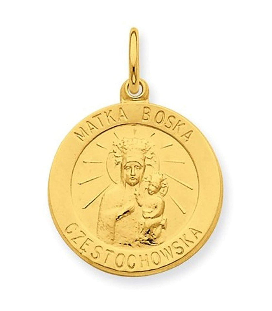 Sterling Silver and 24k Gold -plated Matka Boska Medal