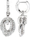 Charles & Colvard Forever Classic Moissanite Hoop Earrings, 14k White Gold