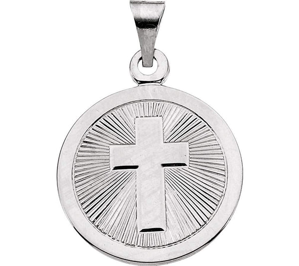 Sterling Silver Confirmation Cross Pendant Medal (19 MM)