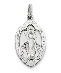 Sterling Silver Miraculous Medal (30X15MM)