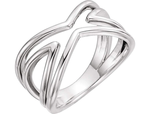 Criss Cross Ring, Sterling Silver