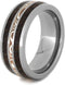 Dinosaur Bone, Mokume Gane 8mm Comfort-Fit Titanium Wedding Band, Size 14.25